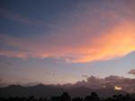 kites flying over KTM at sunset