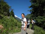 first glimpse of one of the Annapurnas