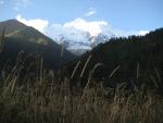 Annapurnas across the fields