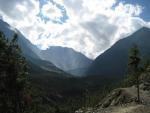 dramatic skies over the mountains