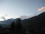 sunrise on Annapurna II and IV from our window