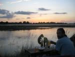 a cold beer at sunset after a busy day