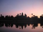 Angkor Wat temple reflected in pond