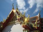 Wat Pho ornate roof ends in the sun