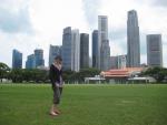 cricket beneath the skyscrapers