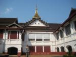 Heather by the old palace museum in Luang Prabang