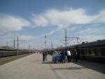 stocking up on the platform at a station in China